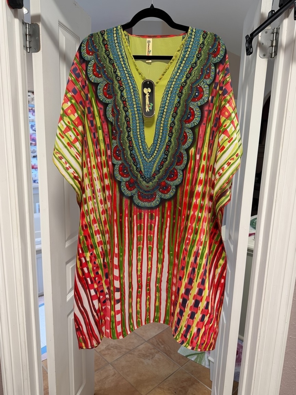 Vintage new with tags bathing suit cover kaftan